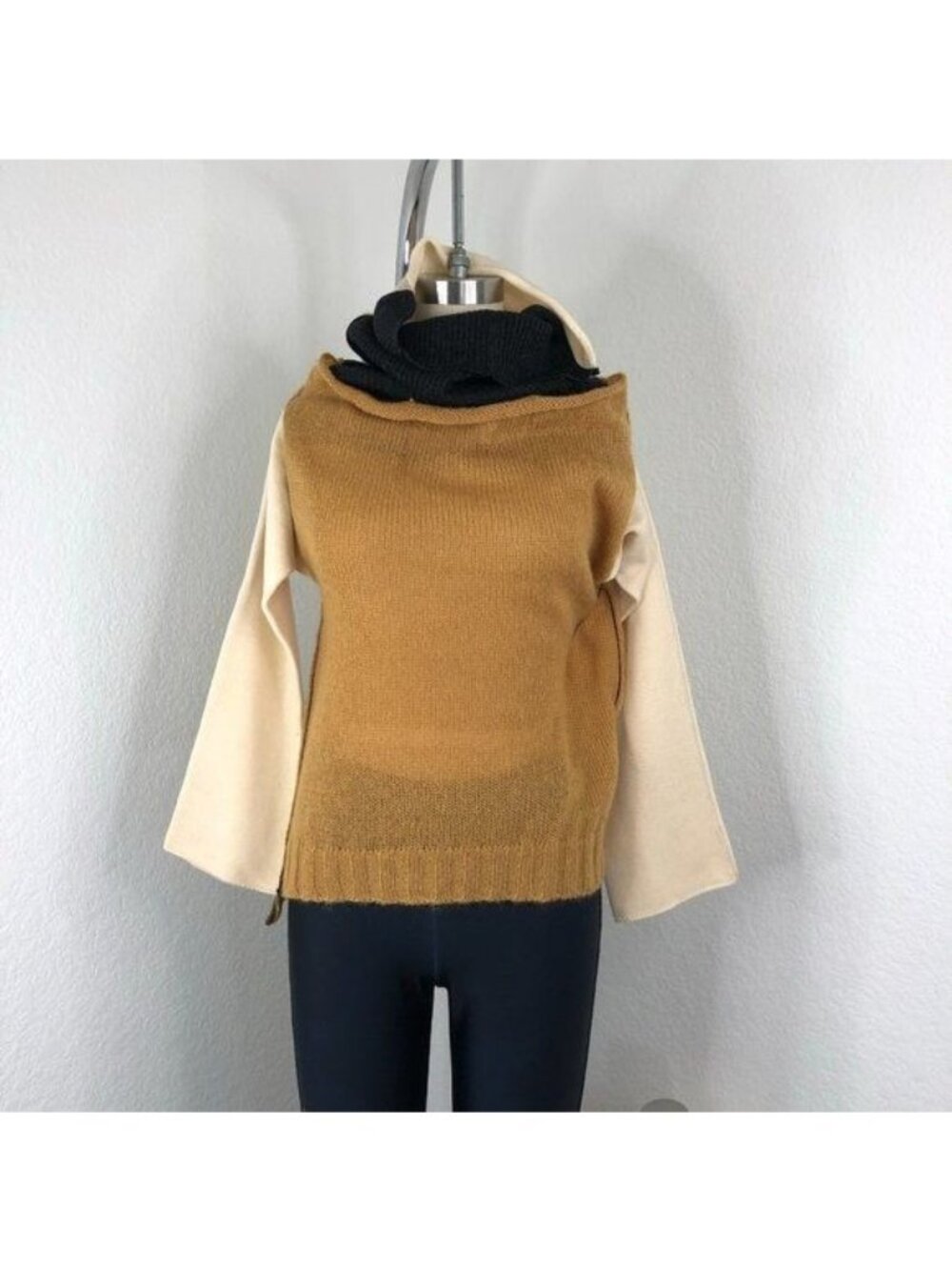 Pier Antonio Gaspari Turtleneck Patchwork Mohair Sweater